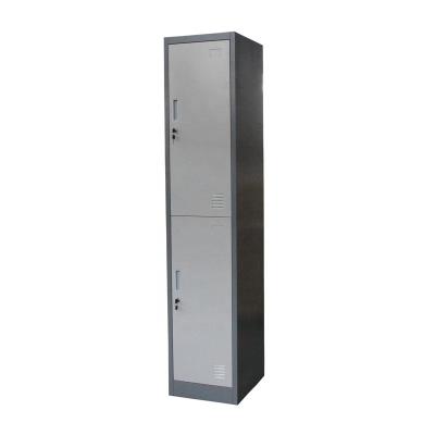 China Utilities JIN FENG Cheap Gym Metal Locker 2 Tier Steel Locker Clothes Locker Cabinets JF-1B2A for sale