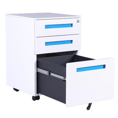 China Metal 3 Drawer Pedestal Collated Mobile Filing Storage Cabinet zu verkaufen