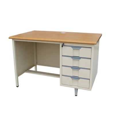 China Metal Frame & Modern MDF Top Furniture Computer Desk Table With Drawers for sale