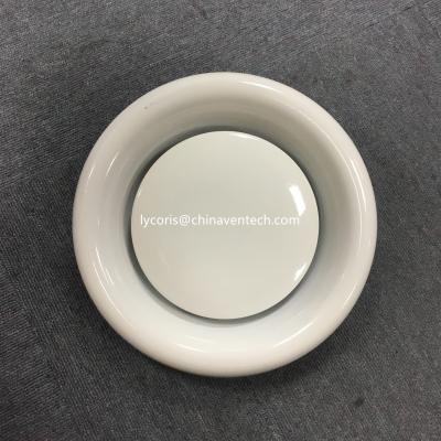 China Removable Core HVAC Metal Exhaust Disc Valve Around Ceiling Diffuser for sale