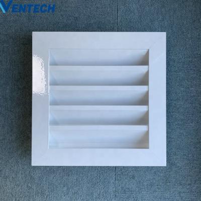 China Fixed Blades HVAC Exterior Wall Duct Covers Exhaust Air Wall Weatherproof Aluminum Canopy for sale