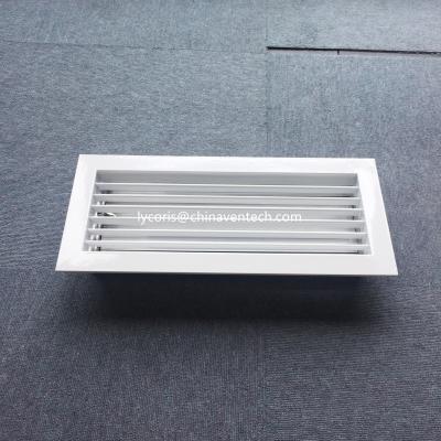 China Adjustable Blades Aluminum Supply Air Grille Single Deflection Grill With Optional Damper for sale