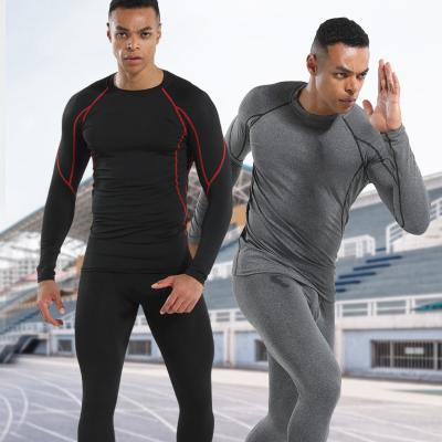 China 2020 Breathable On Sale Men's Fitness Tracksuit Sports Suit Basketball Soccer Tennis Breathable Gym Fitness Tracksuit For Men Running Sets for sale