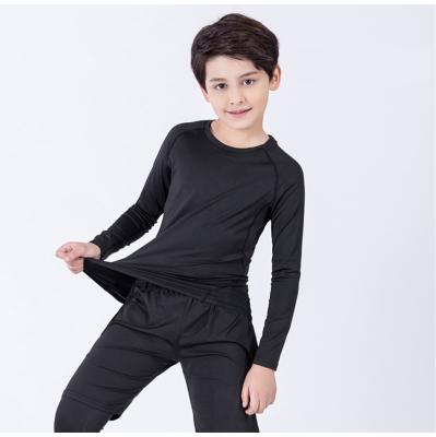 China Breathable BOYS Gym Fitness Set Quick Dry Sports Suit Wear Stretchy Training Basketball Suite Suits Workout Apparel For Kids for sale