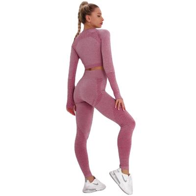 China Breathable Tracksuit For Women Yoga Set Workout Fitness Clothing Running Leggings Set High Quality Women's Sports Sets for sale