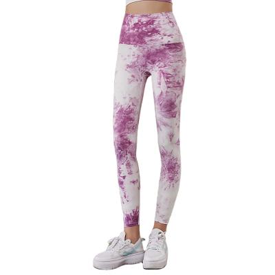 China Various Good Quality Tie Dye Yoga Gaiters Elasticity Butt Lift Gaiters Yoga Pants QUICK DRY for sale