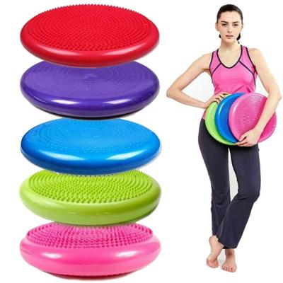 China Eco-Friendly Gym Indoor Yoga Protection Ball Foot Massager Durable Equipment 33*33cm Bodybuilding Balance Disc Board Inflatable Balance Disc Board for sale