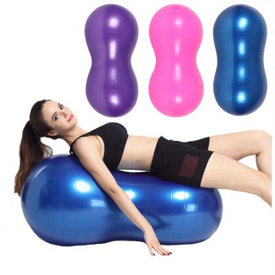 China Anti-burst Peanut Shape Fitness Yoga Ball Fitness Training Equipment Gym Ball Balance Pilates Ball Aerobic Ball for sale