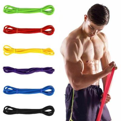 China Durable Heavy Duty Elastic Latex Resistance Band Exercise Band For Sports Strength Pull Up Aid Band Workout Pilates Fitness Equipment for sale