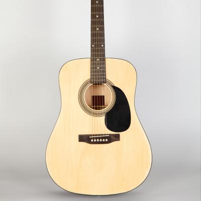 China Basswood OEM Factory All Laminate Dreadnought Natural Electric Acoustic Guitar for sale