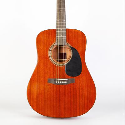 China Mahogany OEM Factory All Mahogany Dreadnought Electric Acoustic Guitar for sale