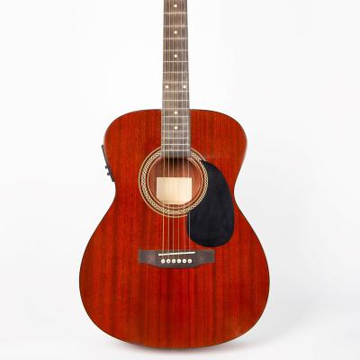 China Mahogany OEM Factory All Mahogany OM Body Electric Acoustic Guitar for sale