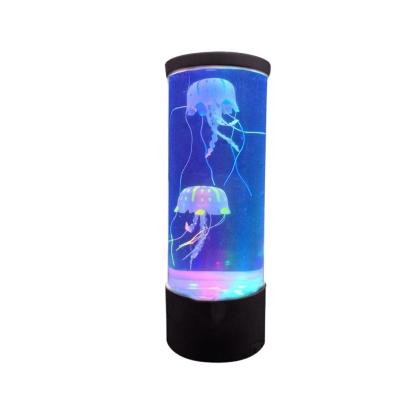 China 2021 Modern ABS USB Acrylic LED Aquarium Motion Color Jellyfish Night Light Decorative and Romantic Night Light Filling Acrylics for sale