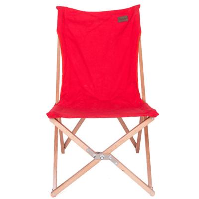 China Factory Direct Sales Folding Beech Chair Butterfly Chair Easy Carry Outdoor Canvas Thickened Solid Wood Outdoor Camping Folding Chair for sale