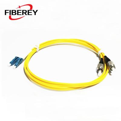 China Hot Selling FTTH LC UPC to FC UPC OS2 Singlemode Duplex Fiber Optic Patch Cord for sale