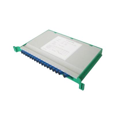 China Tray Type 1X16 Tray Type Passive Optical PLC Splitter With FC ST SC LC Adapter for sale