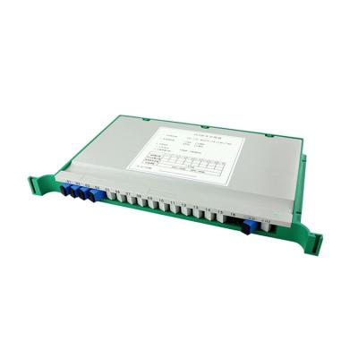 China Tray Type PLC Fiber Optic Splitter Factory Supply Type With FC ST SC LC Adapter for sale