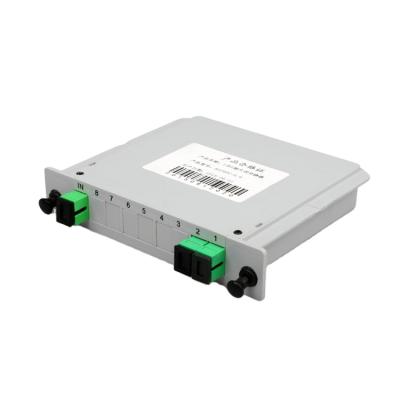 China Competitive Price PLC Splitter Slot Box Insert Type With SC APC Connector 2 Way 1*2 Way Fiber Optic Splitter for sale