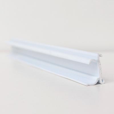 China Eco - Friendly White Special Plastic Extrusion Profile Clip Price Tag For Supermarket Shelf for sale