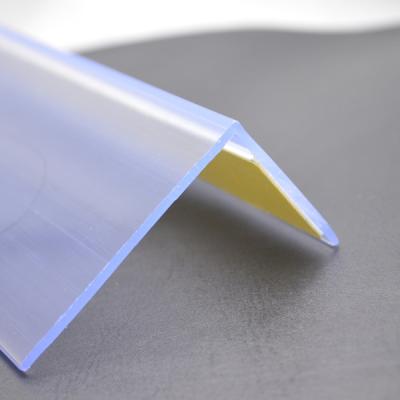 China Clean Data Plastic Strip Extrusion Supermarket PVC Bulkhead With Strip For Supermarket Shelf for sale