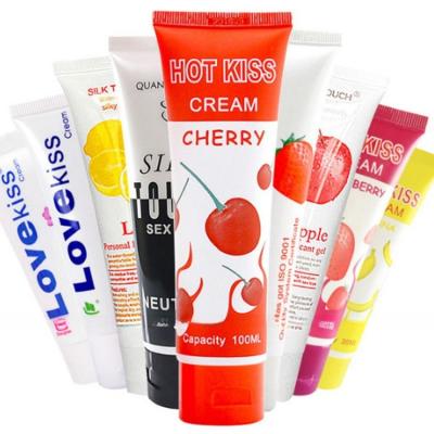 China Private Label Lube Strawberry Cream Sex Body Massage Oil Anal Sex Grease Oral Water Based Lubricant Gel For Couple Personal for sale