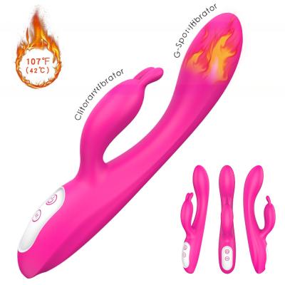 China Hot selling G spot rabbit vibrator with heating function for women  clitoris stimulation for sale