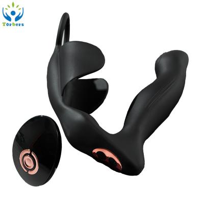 China Male Prostata Massage Vibrating Waterproof Anal Butt Plug G Spot Silicone Prostate Massager Anal Sex Toy Butt Anal Plug Vibrator for sale