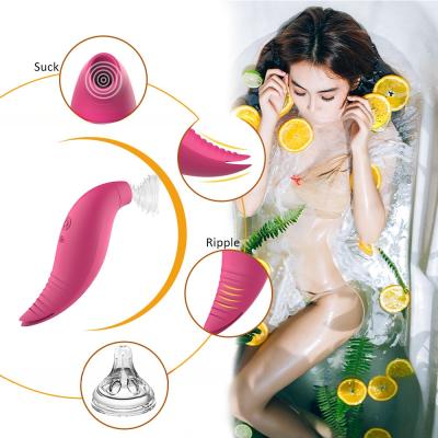 China Wearable vibrator clitoral G-point stimulation thrusting vibrator Sucking Toy Oral Tongue for women for sale