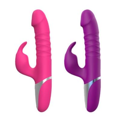 China G Spot Rabbit Vibrator Stimulates Heating Thrusting Realistic Vibrating Dildo Woman Telescopic Big Sex Vibrator For Woman for sale