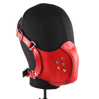 China Adult Sex Speelgoed Pet Hood Mouth Restraint Kit Adjustable Belt Kits Bondage Gear Puppy Play Muzzle Bdsm For men and women for sale