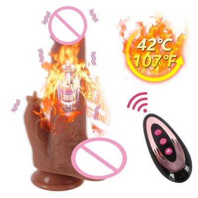 China Remote Control Automatic Thrusting Telescopic Heating Penis Masturbator Vibrator Silicone Dildo Sex Toys For Women for sale