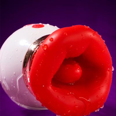 China Clitoral Licking with 10 Suction Vibration Tongue Vibrant Licker G Spot Rose Toy Vibrator for Women for sale