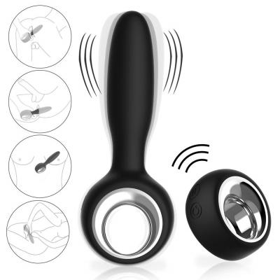 China Special Design Inflating Vibrating Big Anal Plug Butt Vibrator Beads Remote Control Wireless for Women for Men for sale