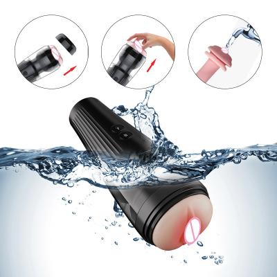 China 7 frequency telescopic vibration mode earphone pronunciation with suction cup male masturbation cup for sale