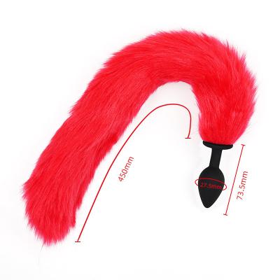 China S size Fox tail anal plug cheap fake fur plug Fetish Sex Female Bondage Plugs for sale