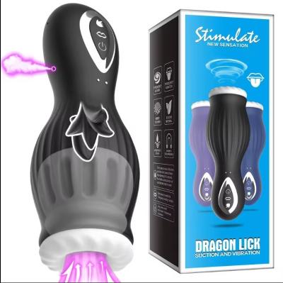 China New Design Tongue licking sex cup sucking male masturbation cup electric masturbation device for sale