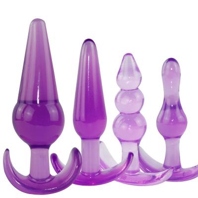 China Silicone Anal Plug Pack of 4 Butt Plugs Set for Beginners Starter Set for sale