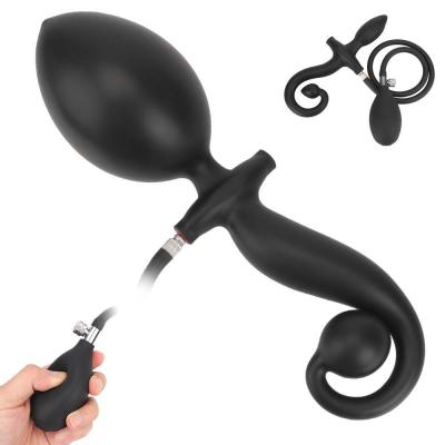 China Adjustable Anal Plug Butt Inflatable Anal Toy Liquid Silicone Anal Stretching for sale