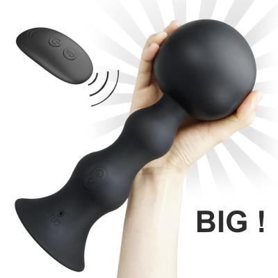 China Hot Selling Adult Anal Toys Silicone Remote Control Prostate Massager Huge Butt Plug Expansion Inflatable Anal Plug for sale