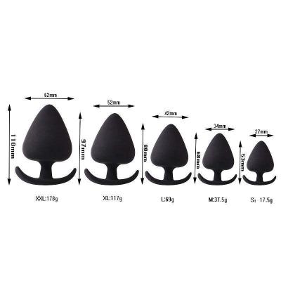 China Wearable Portable Anal Plugs Masturbation Big Silicone Trainer Kit Anal Plug For Female Silicone Butt Plug Male for sale