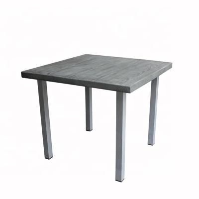 China Square Stocked Concrete Table Top With Wood Vein Look For Outdoor Usage for sale