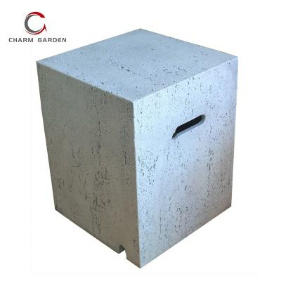 China Fiberglass Stocked Reinforced Concrete Square Fire Pit Gas Tank Cover for sale