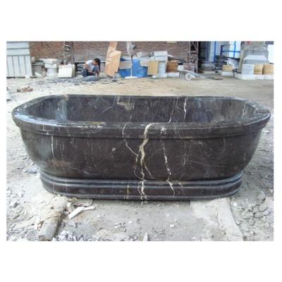 China Desgin Modern Cheap Natural Black Marble Stone Bathtub For Bathroom RST-SB043 for sale