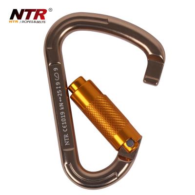 China Aluminum Alloy Pear Shape Auto Lock Aluminum Climbing Carabiner for sale