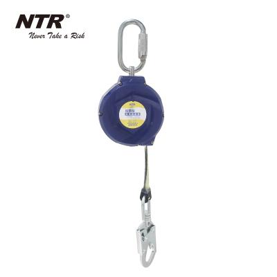 China HMWPE Single Leg Polyethylene Web Self-Retracting Lifeline with Steel Snap Hook, Swivel Anchorage and Anchorage Carabiner for sale