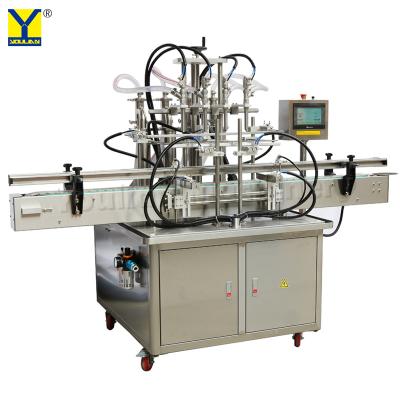 China YT4T-4G Automatic 4 Head Food Beverage Machinery Edible Oil Bottle Filling Machine with Belt Conveyor for sale