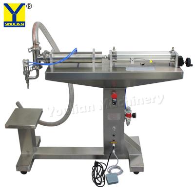 China G1LYD Semi Automatic Single Head Honey Juice Oil Water Liquid Filling Machine for Bottles Jars Te koop