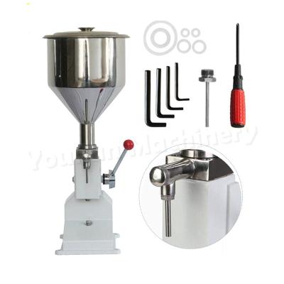 Κίνα A03 Manual Hand Cosmetic Cream Tube Bottle Filler Water Liquid Oil Sauce Honey Paste Bottling Filling Machine προς πώληση