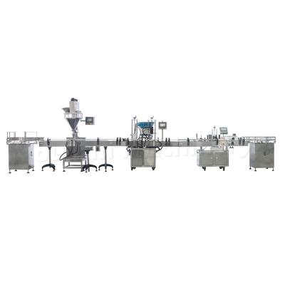 Cina Automatic Protein Coffee Dry Auger Powder Jar Bottle Mixing and Filling Capping Labeling Machine in vendita