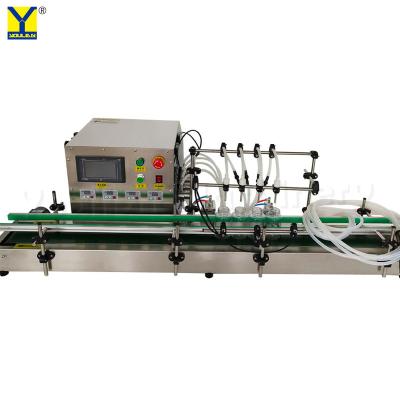 China GX-4 Stainless Steel 4 Nozzles Magnetic Pump Piston Filler Lotion Milk Juice Liquid Filling Machine for sale